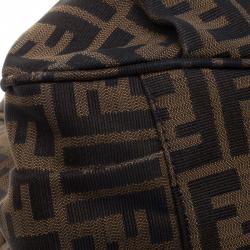 Pre Owned Fendi Tobacco Zucca Canvas Large Mia Tote