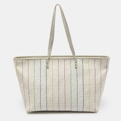 Pre Owned Fendi Multicolor Zucca Coated Canvas Spalmati Roll Shopper Tote