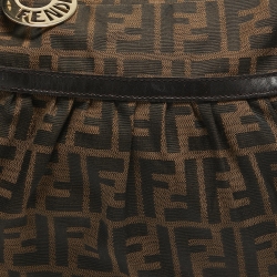 Pre Owned Fendi Tobacco Zucca Canvas and Leather Chef Hobo
