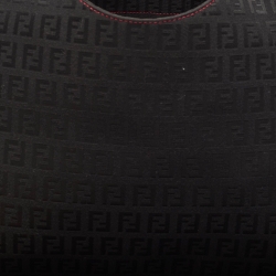 مملوكة مسبقًا Fendi Black/Magenta Zucchino Canvas Grand Shopper Tote