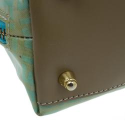 Pre Owned Fendi Light Blue Zucca Vinyl Bag