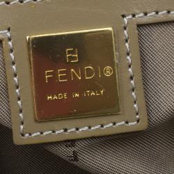 Pre Owned Fendi Light Blue Zucca Vinyl Bag