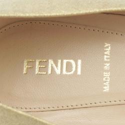  Fendi Gold Lamé Bow Pumps Size 37