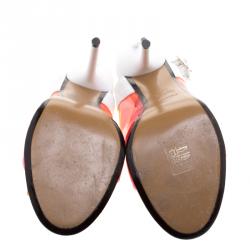 Fendi Colorblock PVC Open Toe Sandals Size 39.5