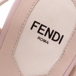 Pre Owned Fendi Beige Patent Leather Encaged T-strap Sandals Size 37