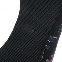 Pre Owned Fendi Multi Colored Zucca Spalmati Ballet Flats Size 38