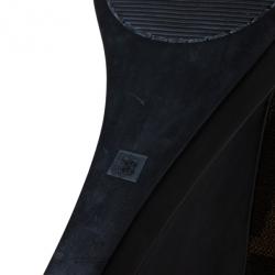 Pre Owned Fendi Tobacco Zucca Canvas Logo Plate Wedges Size 38