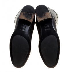 Pre Owned Fendi Black Leather Knee High Boots Size 39