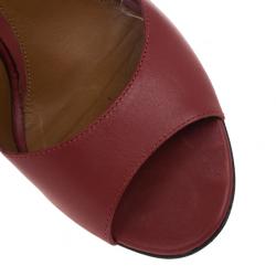 Pre Owned Fendi Pequin Open Toe Pumps Size 37