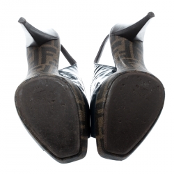 Pre Owned Fendi Blue Leather Open Toe Slingback Sandals Size 41