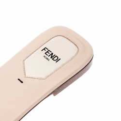 Pre Owned Fendi Blue Patent Leather Flowerland Embellished Flat Slides Size 37