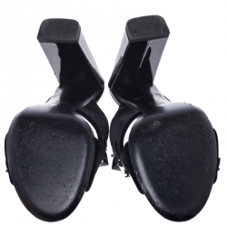 Pre Owned Fendi Black Velvet Flowerland Embellished Open Toe Mules Size 37.5