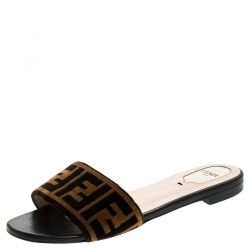 Fendi store velvet slides