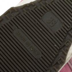 مملوكة مسبقًا Fendi Pink Nylon Zucchino Lace-Up Sneakers Size 38