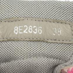 مملوكة مسبقًا Fendi Pink Nylon Zucchino Lace-Up Sneakers Size 38