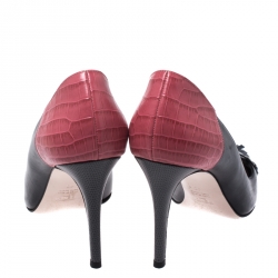 Pre Owned Fendi Multicolor Leather Monster Eyes Pointed Toe Pumps Size 40