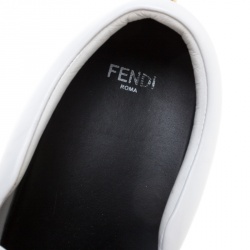 Pre Owned Fendi Multicolor Leather Karlito Studded Low Top Sneakers Size 40