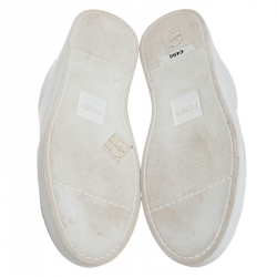 Pre Owned Fendi White Leather Slip On Sneakers Size 37