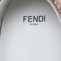 Pre Owned Fendi White Leather Slip On Sneakers Size 37