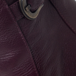 Pre Owned Fendi Burgundy Leather Zip Ankle Boots Size 39