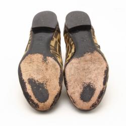 مملوكة مسبقًا Fendi Zucca Monogram Mary Jane Ballerina Flats Size 38