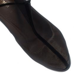 Pre Owned Fendi Black Mesh Ankle Boots Size 37