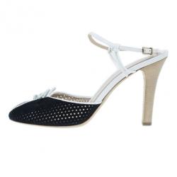 Fendi Black Suede Ankle Strap Sandals Size 39