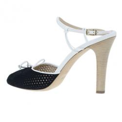 Fendi Black Suede Ankle Strap Sandals Size 39