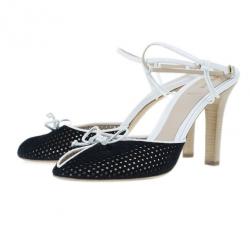 Fendi Black Suede Ankle Strap Sandals Size 39