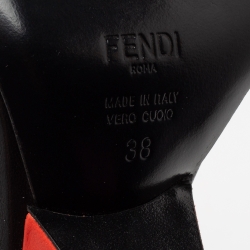 Pre Owned Fendi Multicolor Leather Fantasia Crystal Embellished Ankle Strap Sandals Size 38