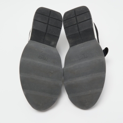 Pre Owned Fendi Black/Brown Zucca Knit Fabric Slip On Sneakers Size 38