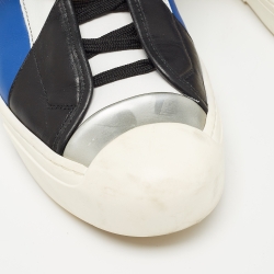 Pre Owned Fendi Multicolor Leather and Fur Karlito High Top Sneakers Size 41