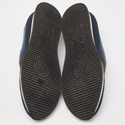 Pre Owned Fendi Multicolor Stretch Mesh/Rubber and Nylon Runaway Slip-On Sneakers Size 36.5