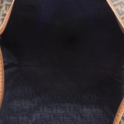 Pre Owned Fendi Brown Zucca Canvas Carryall Weekender Traveling Bag