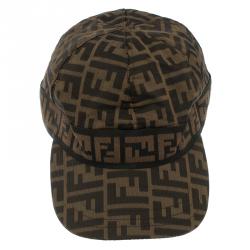 Pre Owned Fendi Brown Zucca Print Baseball Cap L