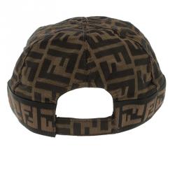Pre Owned Fendi Brown Zucca Print Baseball Cap L