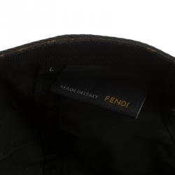 Pre Owned Fendi Brown Zucca Print Baseball Cap L