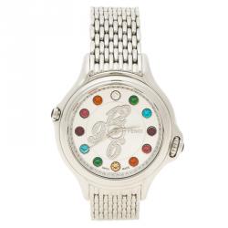 Fendi Silver Stainless Steel Crazy Carats Women's Wristwatch 38mm