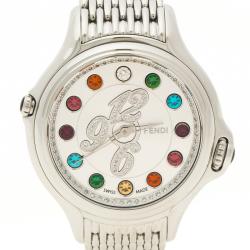 Fendi Silver Stainless Steel Crazy Carats Women's Wristwatch 38mm