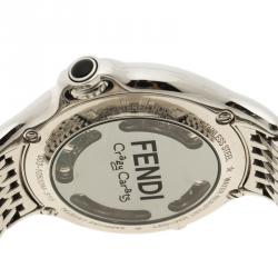 Fendi Silver Stainless Steel Crazy Carats Women's Wristwatch 38mm