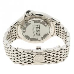 Fendi Silver Stainless Steel Crazy Carats Women's Wristwatch 38mm