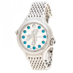 Fendi Silver Stainless Steel Crazy Carats Women's Wristwatch 38mm