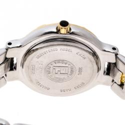 Pre Owned Fendi Black Two Tone Stainless Steel 900L Women's Wristwatch 26 mm