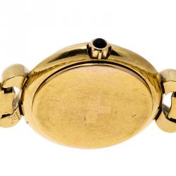 مملوكة مسبقًا Fendi Yellow Mother of Pearl Gold Tone 700L Women's Wristwatch 25 mm