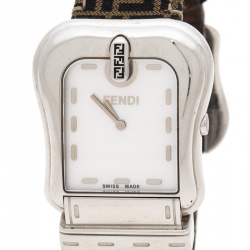 Pre Owned Fendi Mother of Pearl Stainless Steel B.Fendi 3800G Women's Wristwatch 33 mm