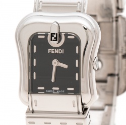 Pre Owned Fendi Black Stainless Steel B.Fendi 3800L Women's Wristwatch 23 mm