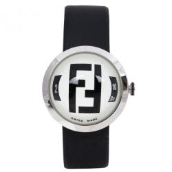 مملوكة مسبقًا Fendi White Stainless Steel Bubble Women's Wristwatch 38MM