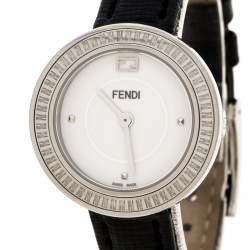 Pre Owned Fendi White Stainless Steel My Way 35000S Women's Wristwatch 28 mm