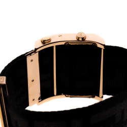 Pre Owned Fendi Yellow Rose Gold Plated Stainless Steel 1140G Zip Code Women Wristwatch 46 mm