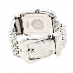Fendi White Mother of Pearl Stainless Steel And Diamond B. Fendi 3800G Women's Wristwatch 33mm